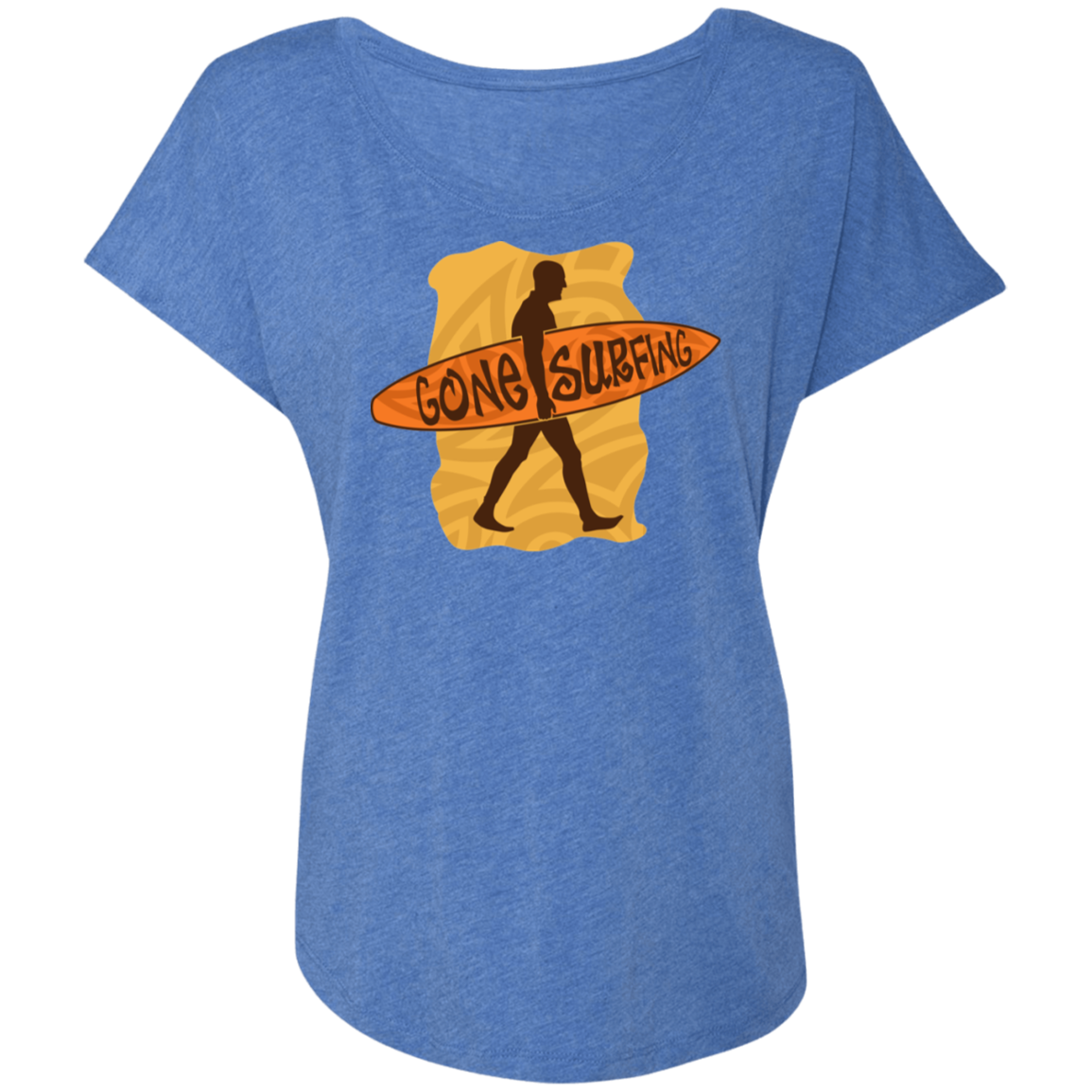 Gone Surfing Beach Women's Dolman Sleeve