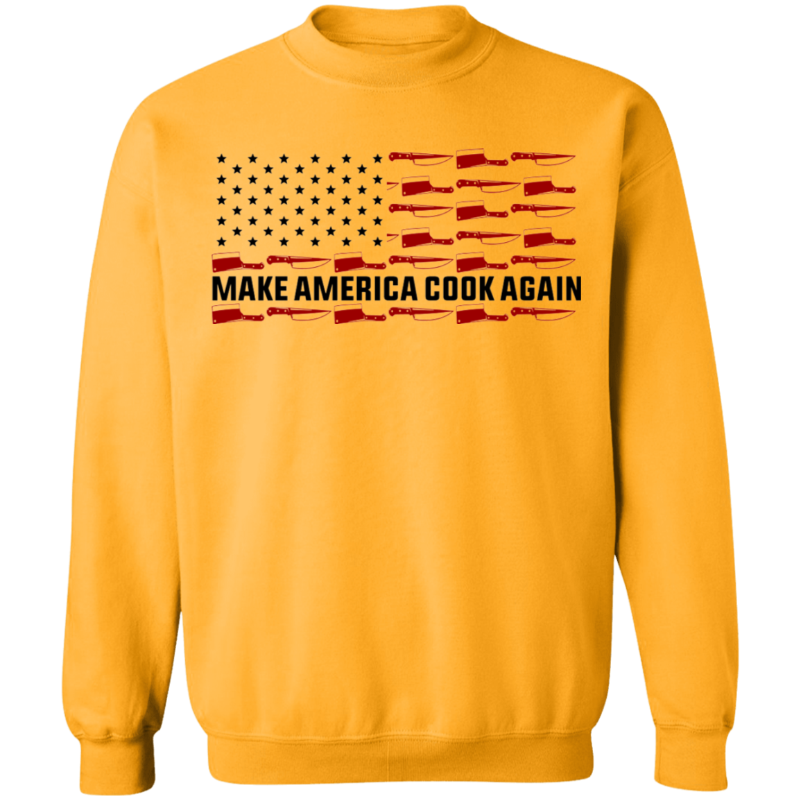 Make America Cook Again American Flag Chef Crewneck Sweatshirt