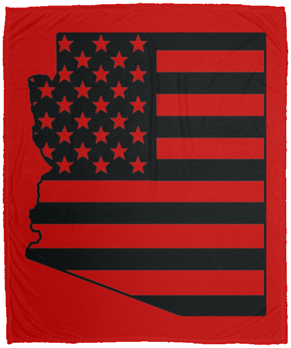 Arizona American Flag State Fleece Blanket - 50x60