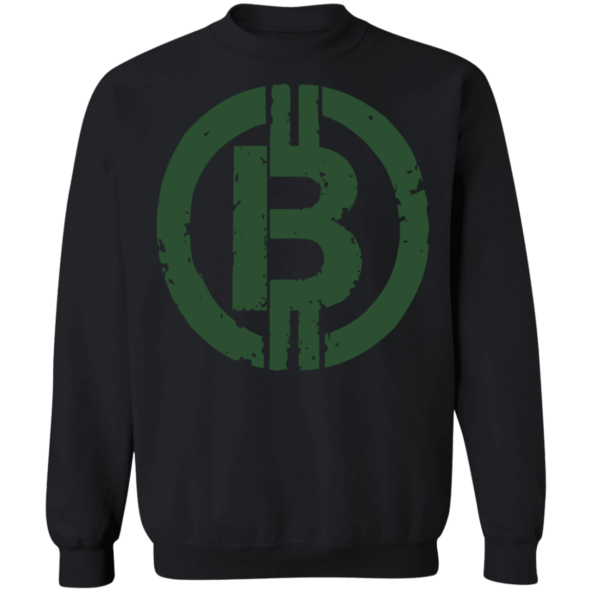 Military Green Bitcoin Hodl Cryptocurrency BTC Crewneck Sweatshirt