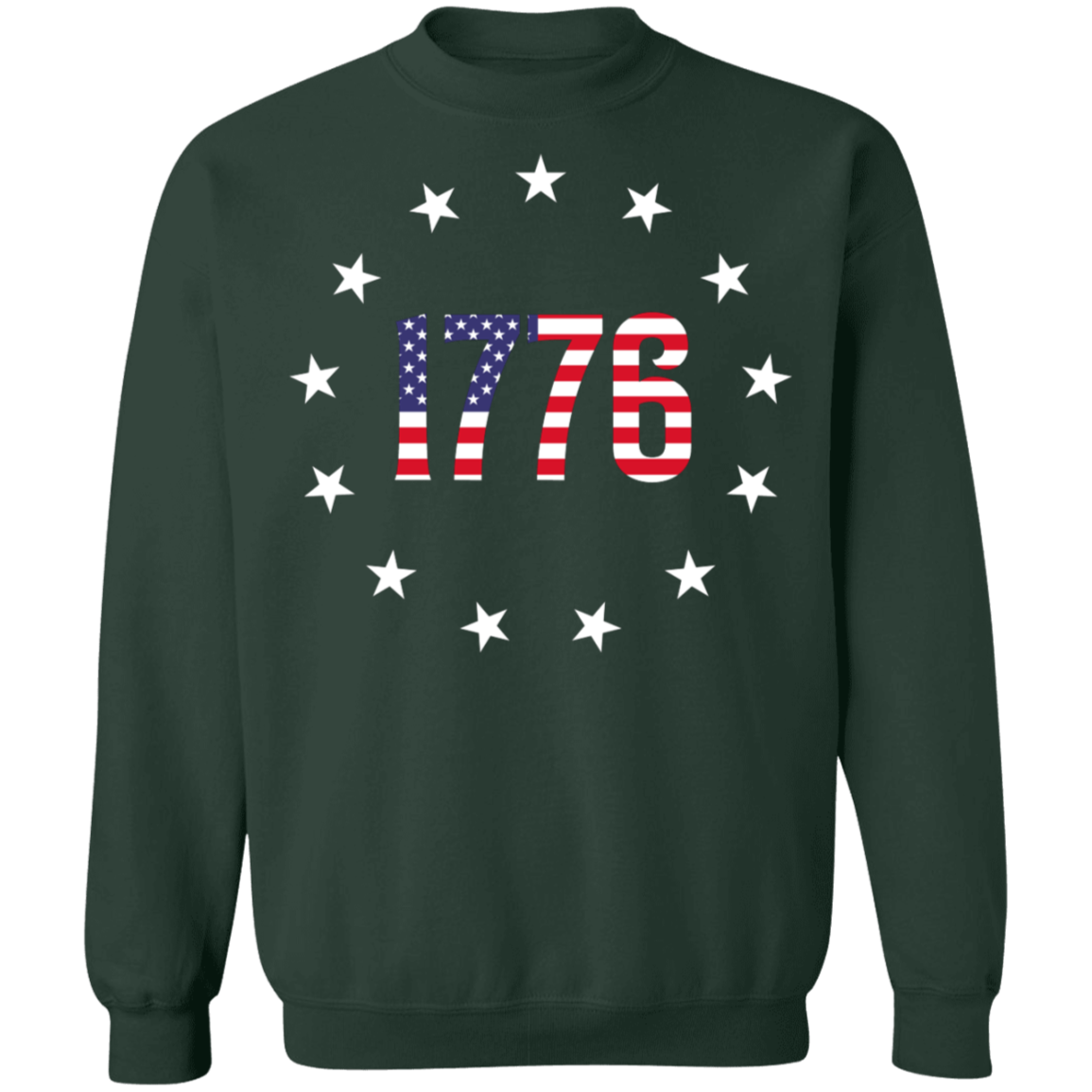 1776 Betsy Ross American Flag Crewneck Sweatshirt