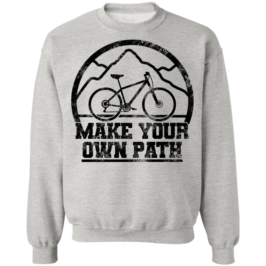 Make Your Own Path Mountain Biking Crewneck Sweatshirt