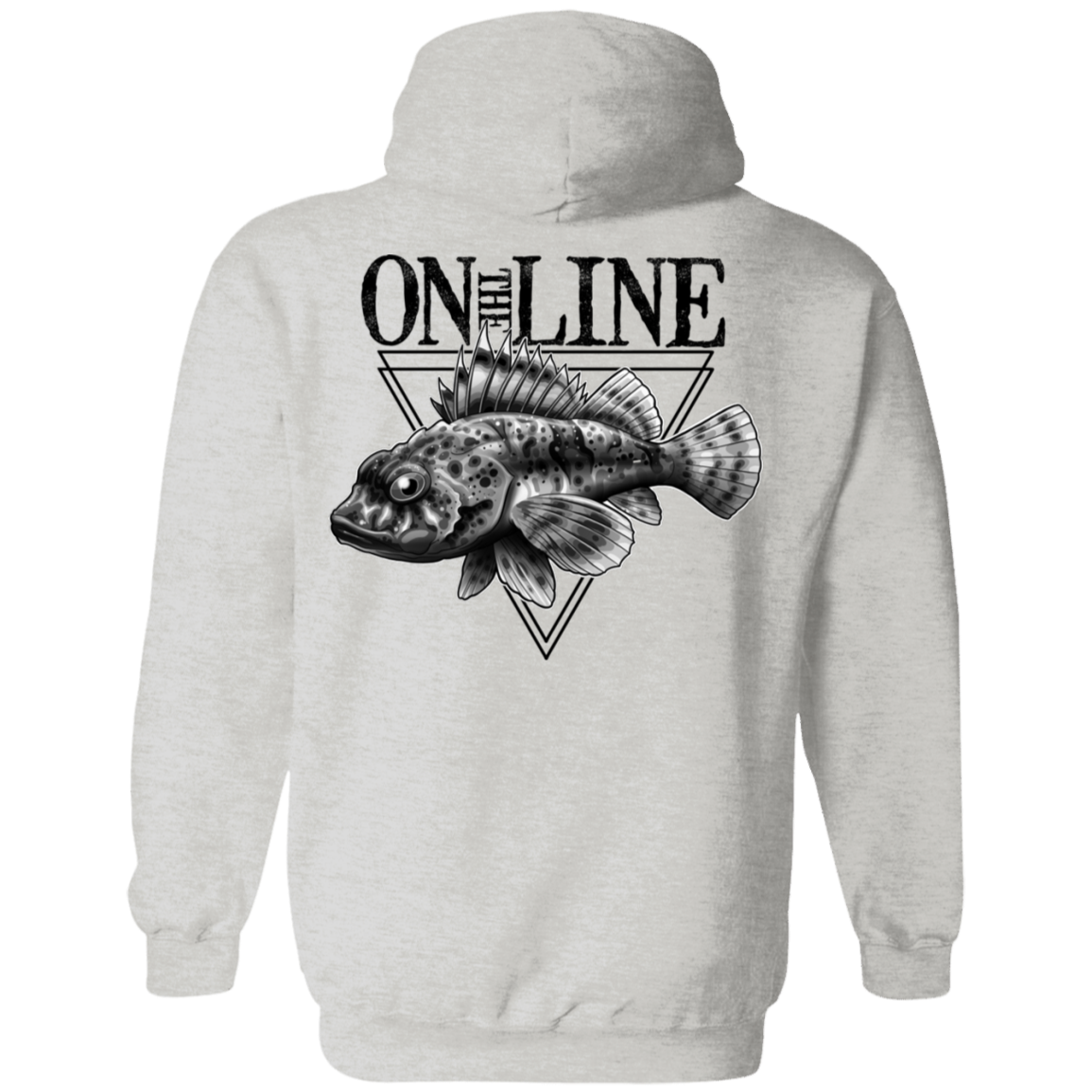 Sculpin Fish On The Line Saltwater Double Sided Pullover Hoodie