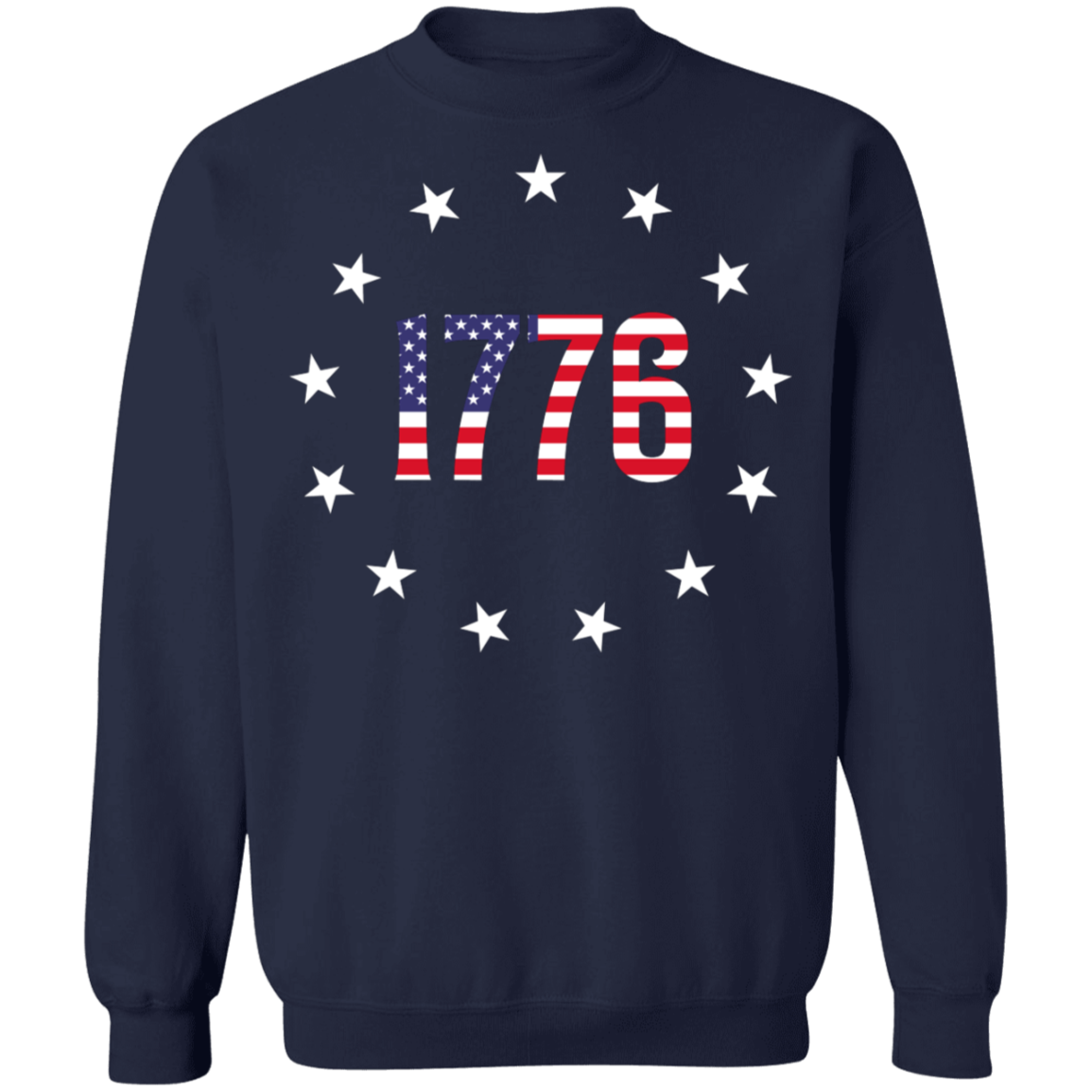 1776 Betsy Ross American Flag Crewneck Sweatshirt
