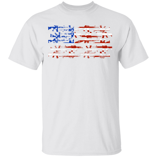 Rifle Firearm American Flag T-Shirt