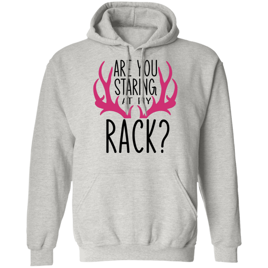 Are You Staring At My Rack? Funny Hunting Pullover Hoodie