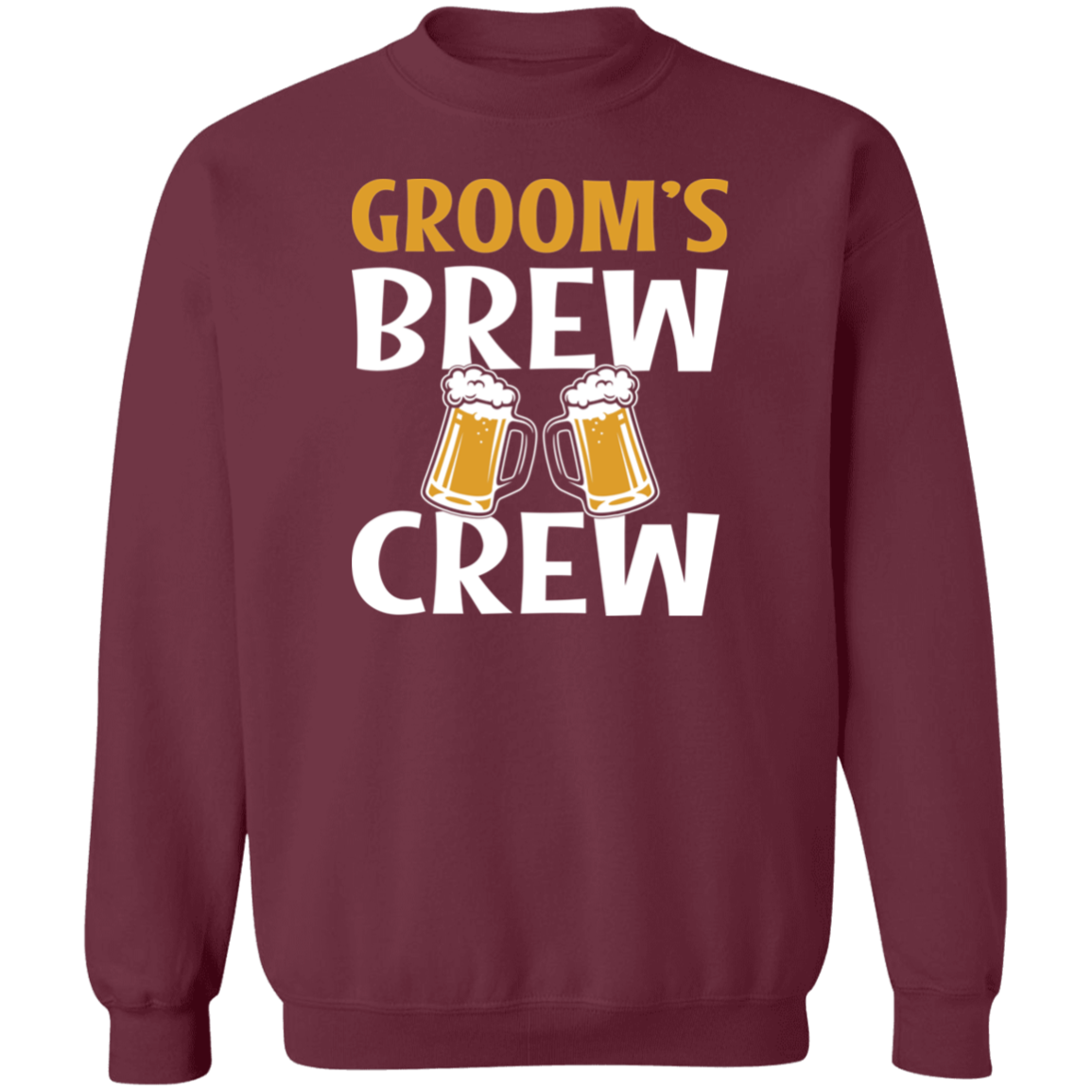 Bachelor Party Groom's Brew Crew Funny Crewneck Sweatshirt