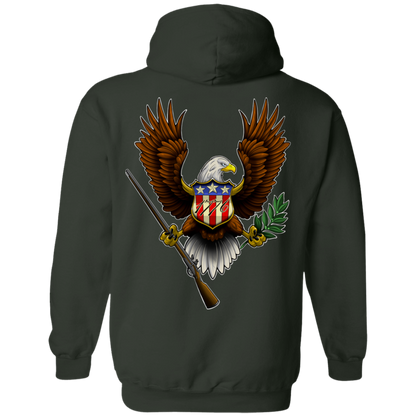 We the People American Bald Eagle 1776 Double Sided Pullover Hoodie