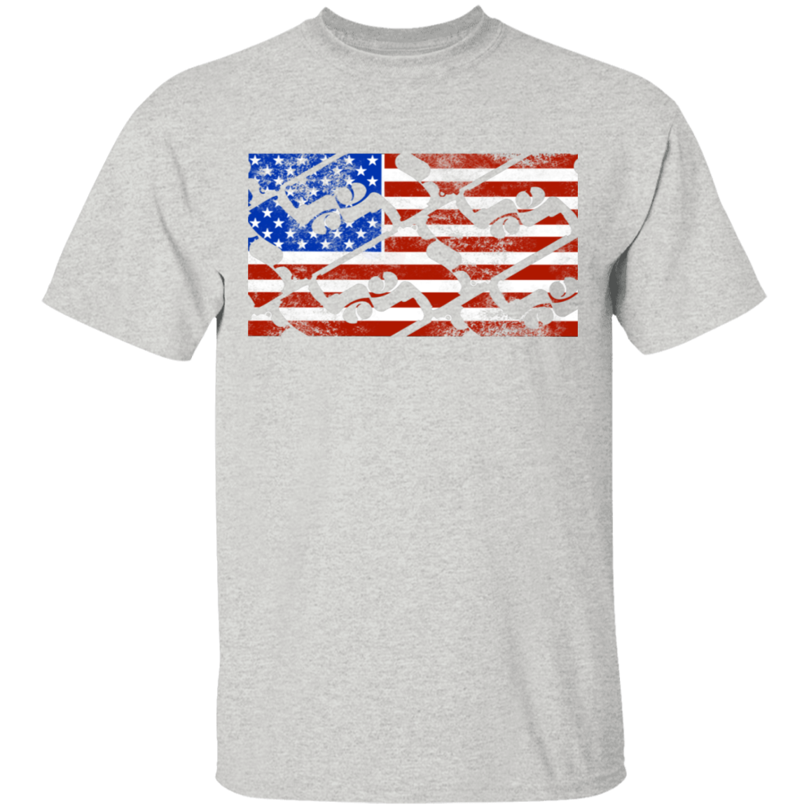 Handgun Pistol Firearm American Flag T-Shirt