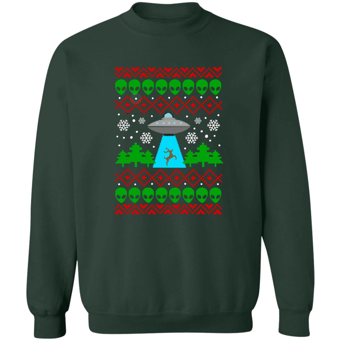 UFO Funny Christmas Crewneck Sweatshirt