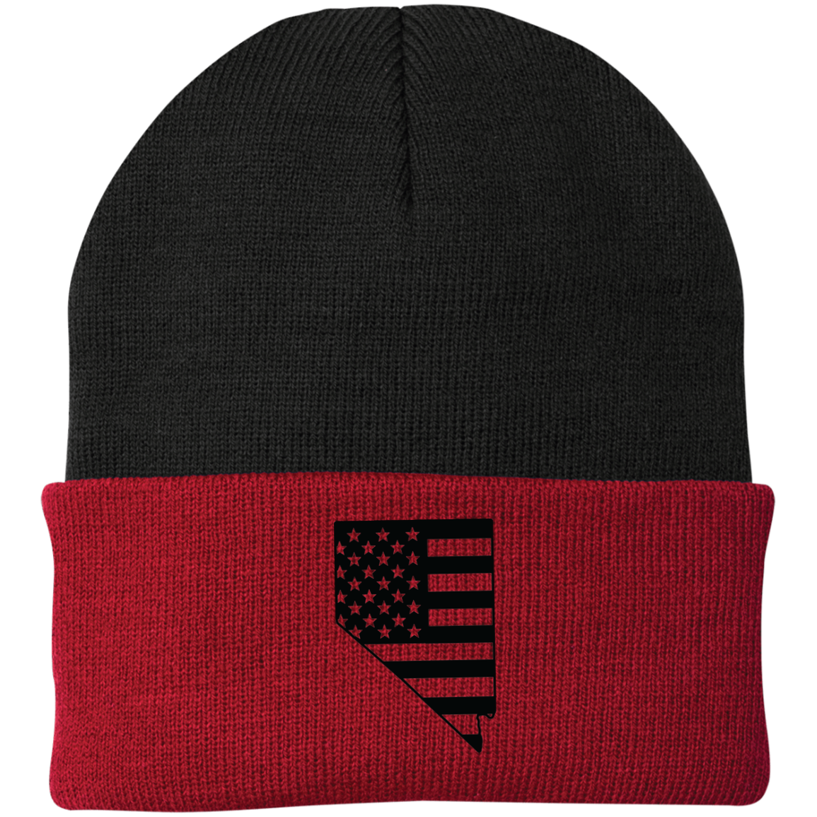 Nevada NV State American Flag Beanie Cap