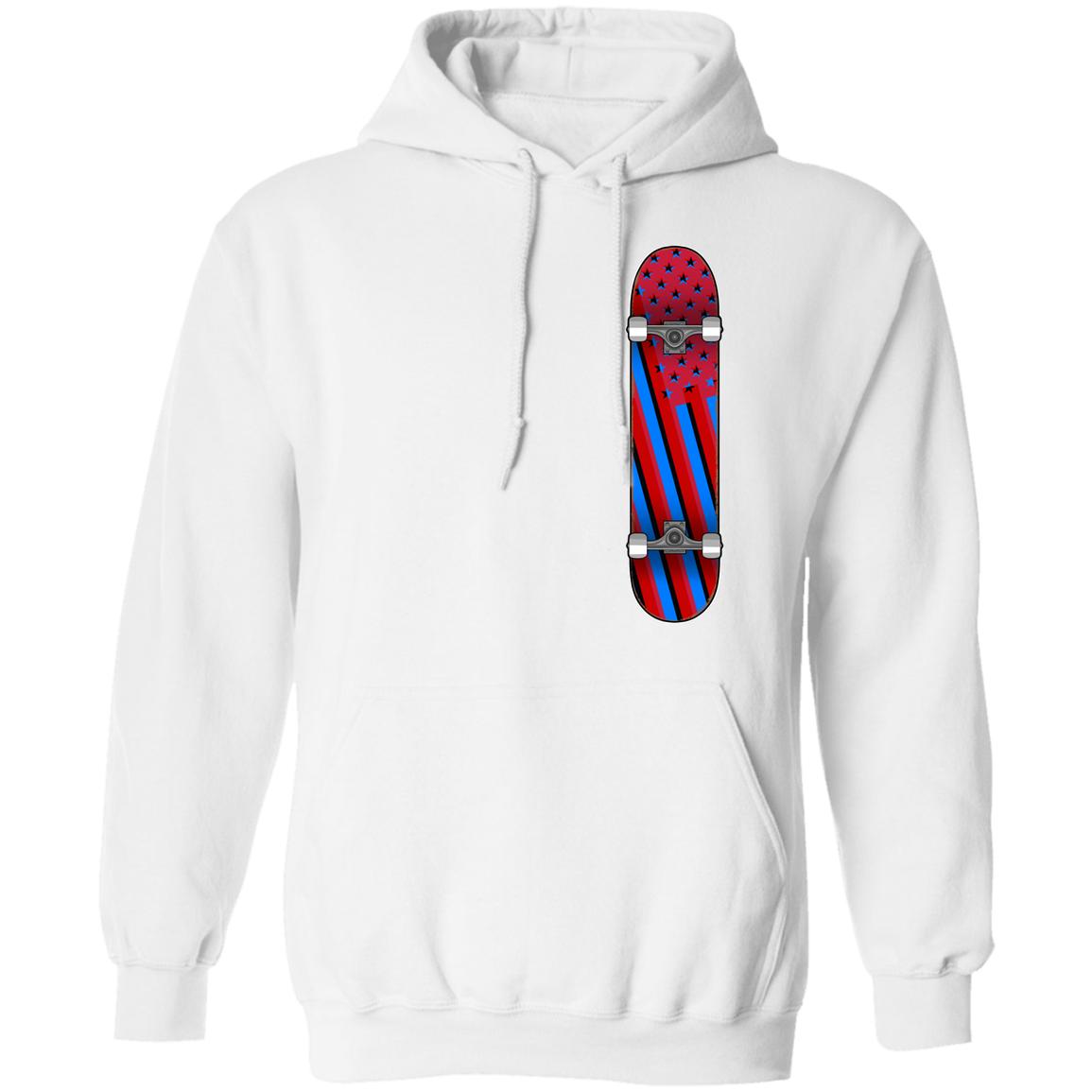 American Flag Skateboard Skateboarding Pullover Hoodie