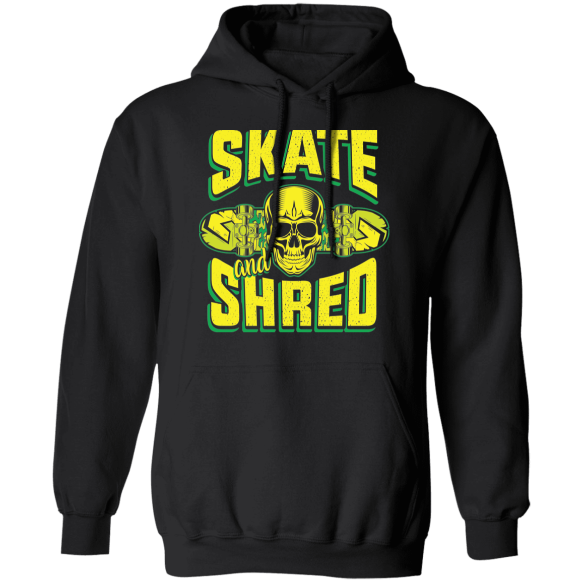 Skate and Shred Skateboarding Skateboard Pullover Hoodie