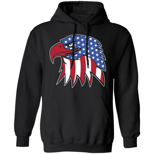Bald Eagle American Flag USA Pullover Hoodie