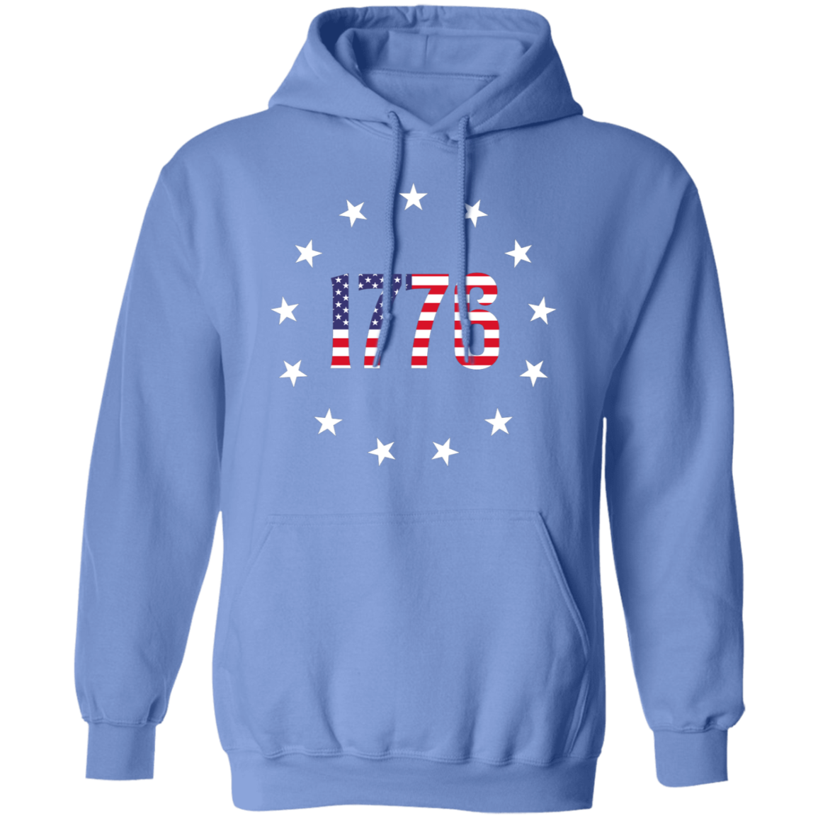 1776 Betsy Ross American Flag Pullover Hoodie