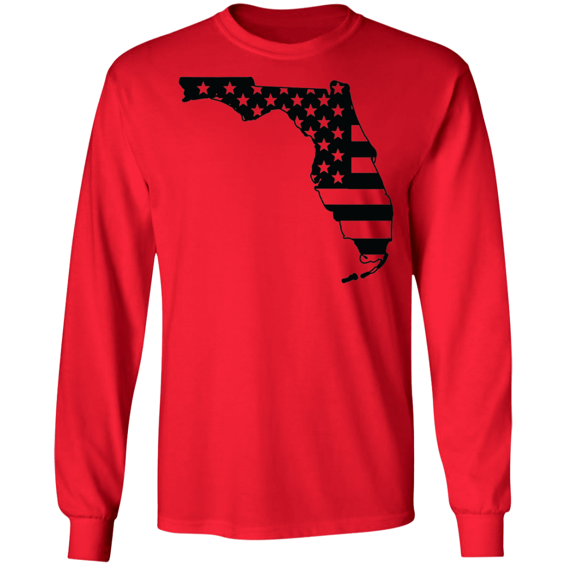 Florida American Flag State Long Sleeve T-Shirt