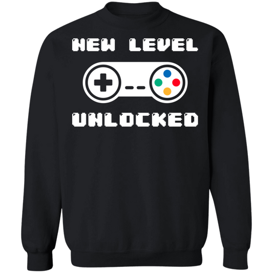 New Level Unlocked Gaming Crewneck Sweatshirt