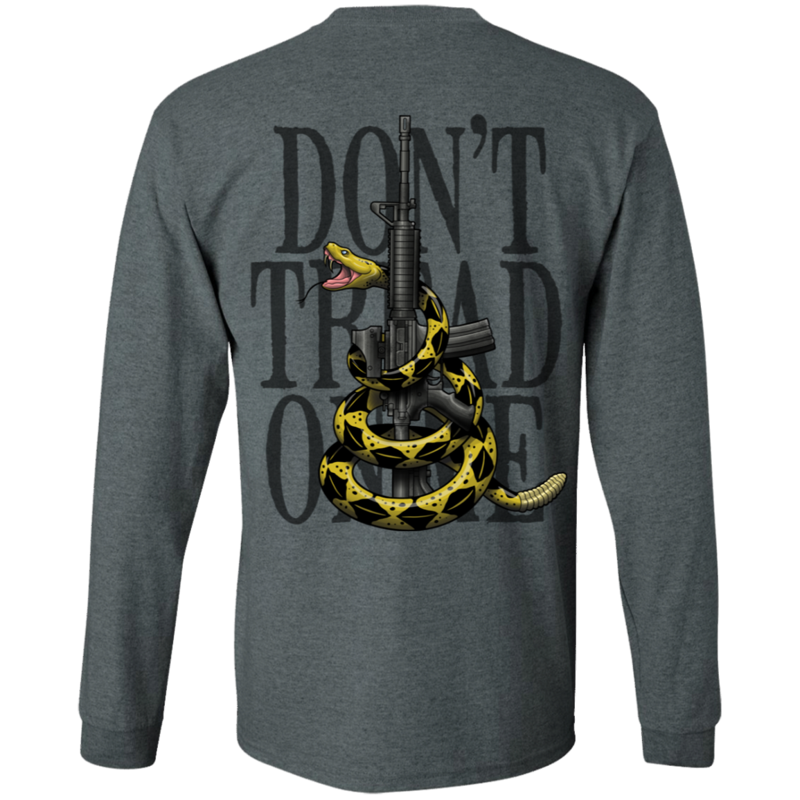 We the People Don't Tread on Me Gadsden Flag Double Sided Long Sleeve T-Shirt