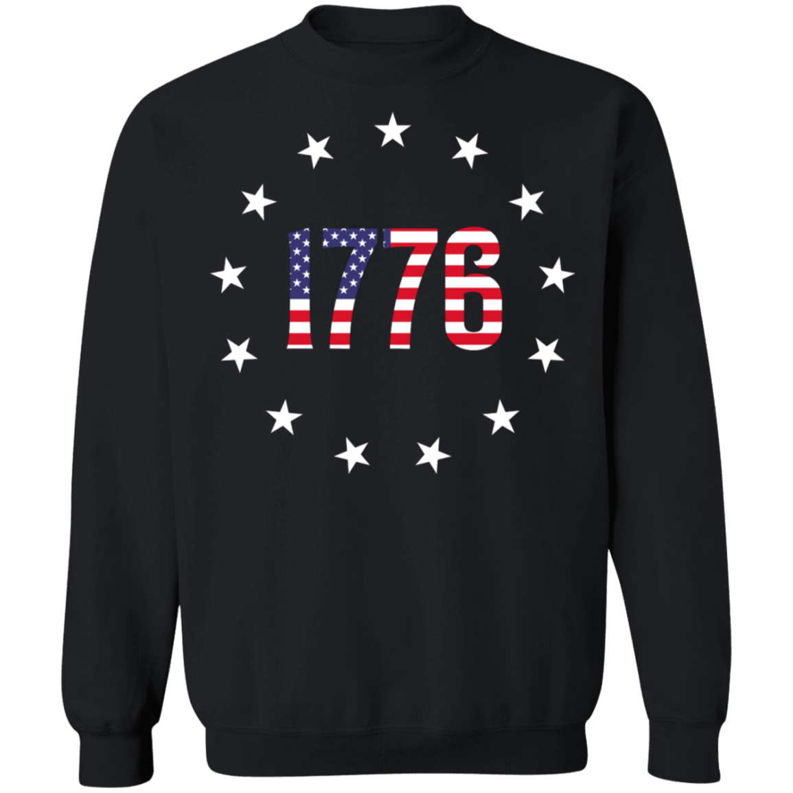 1776 Betsy Ross American Flag Crewneck Sweatshirt