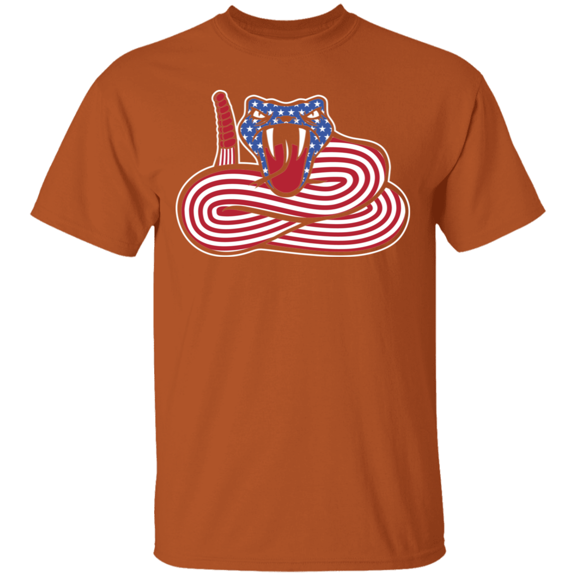 Rattlesnake American Flag USA T-Shirt