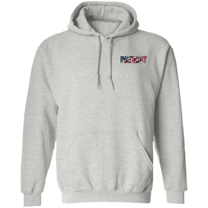Patriot American Bald Eagle Double Sided Pullover Hoodie