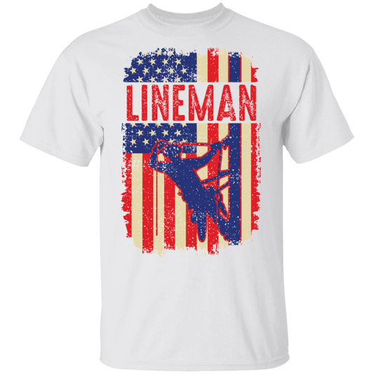 Lineman American Flag T-Shirt