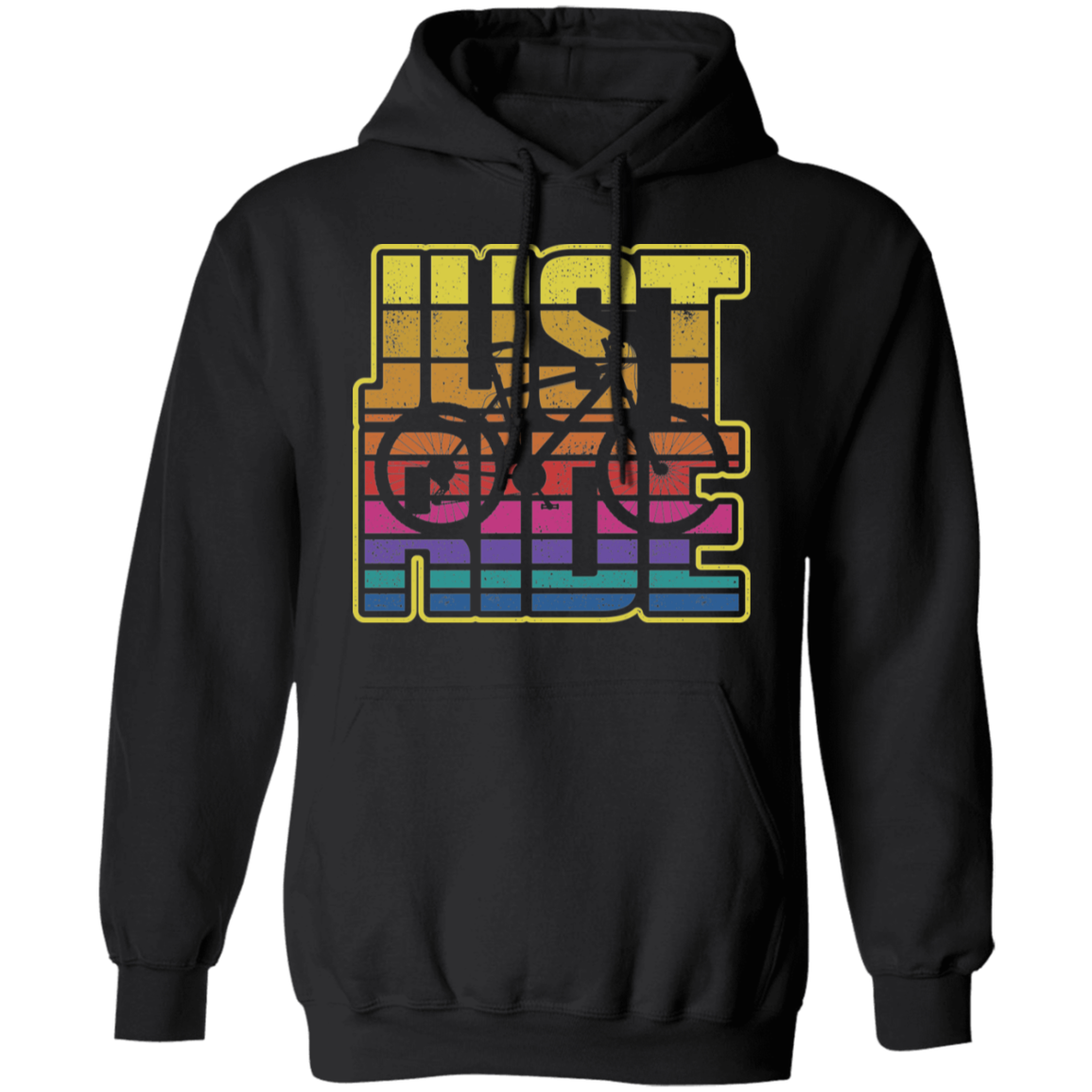 Just Ride Biking Mountain Bike Pullover Hoodie