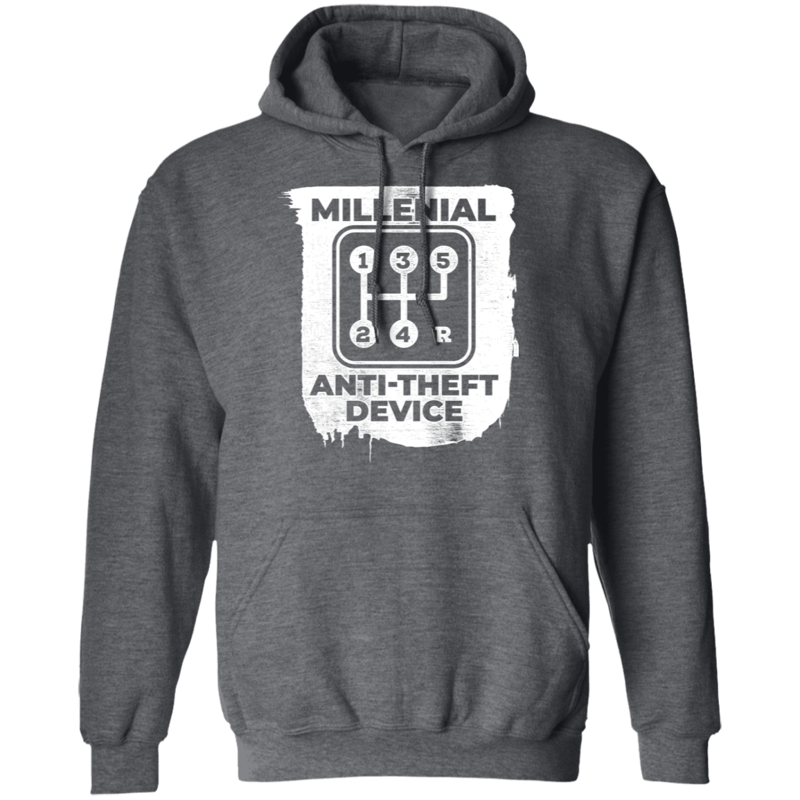 Millennial Anti-Theft Device Manual Stick Shift 5-Speed Pullover Hoodie