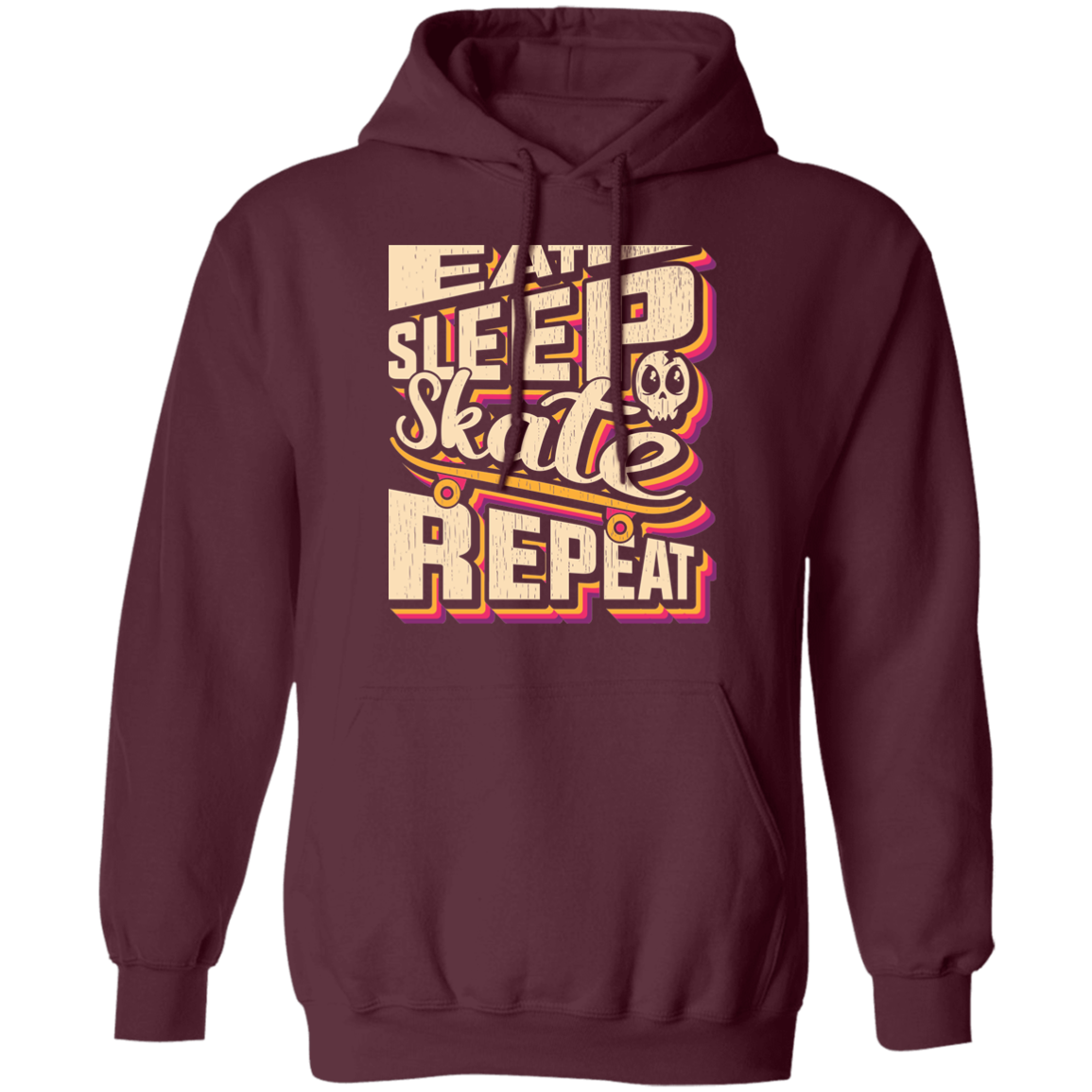 Eat Sleep Skate Repeat Skateboard Skateboarding Pullover Hoodie