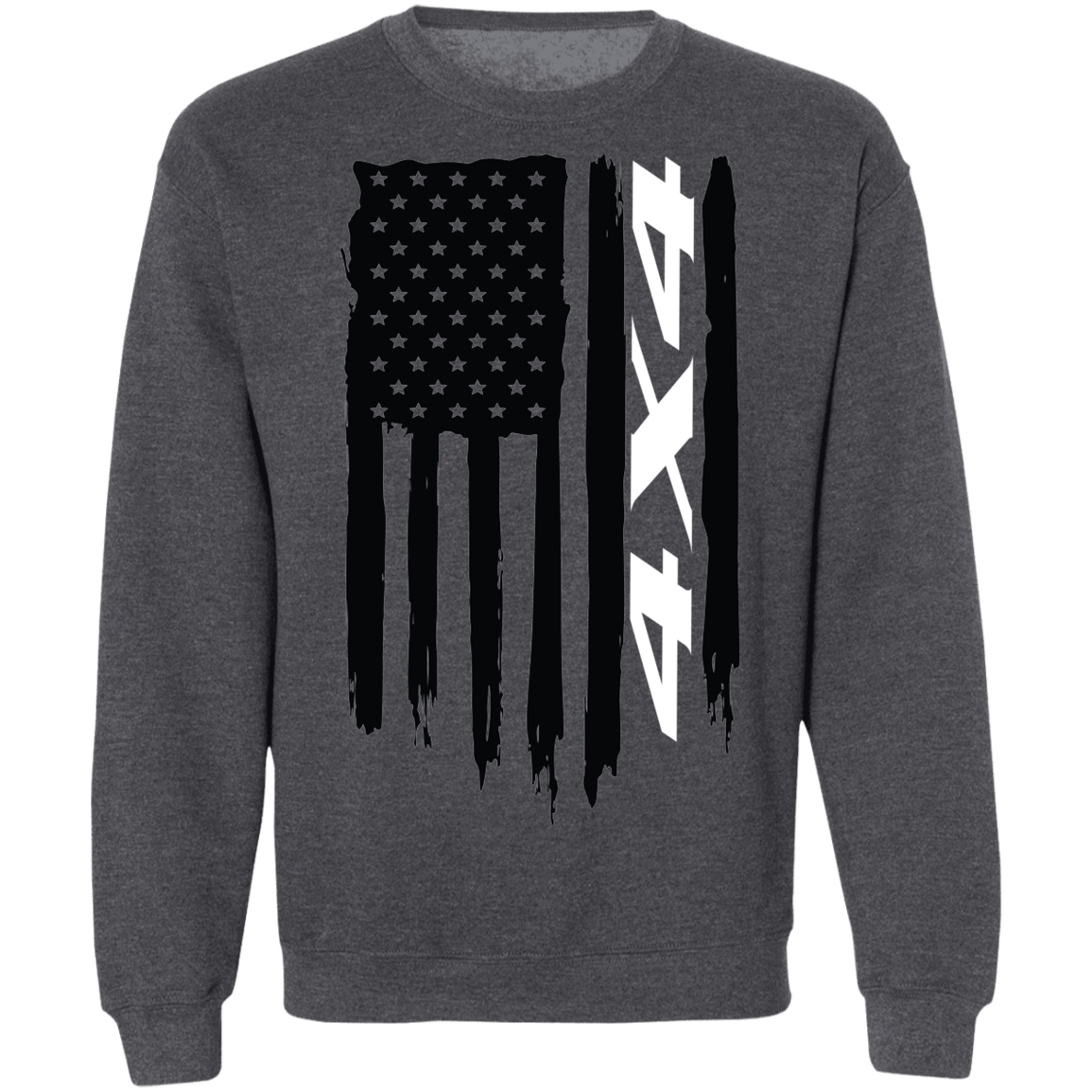 4x4 Off-Road Overland American Flag Crewneck Sweatshirt