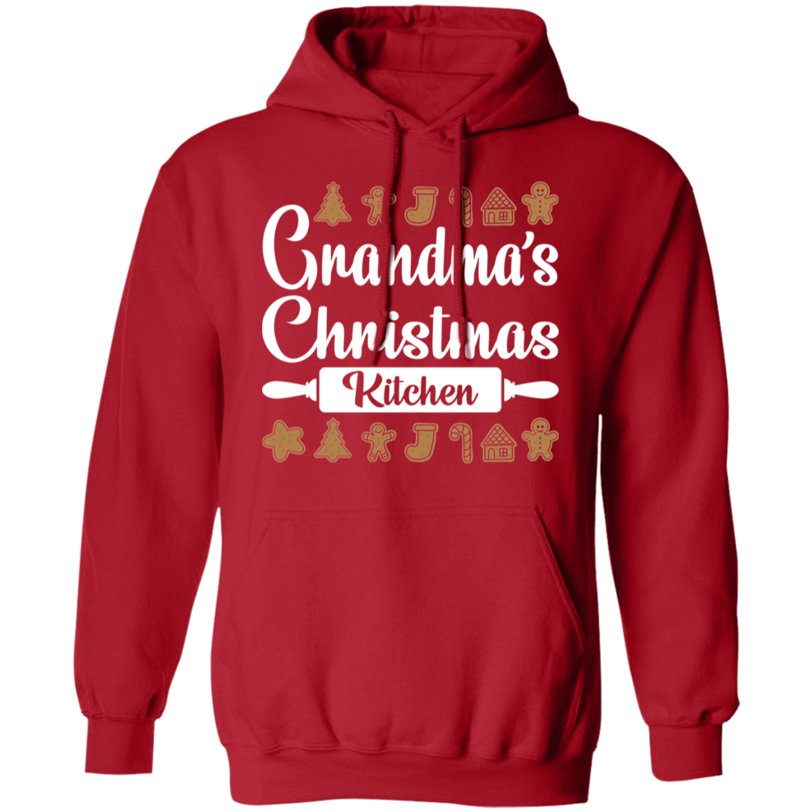 Grandma's Christmas Kitchen Gingerbread Cookies Pullover Hoodie