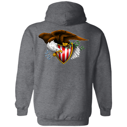 Patriot American Bald Eagle Double Sided Pullover Hoodie