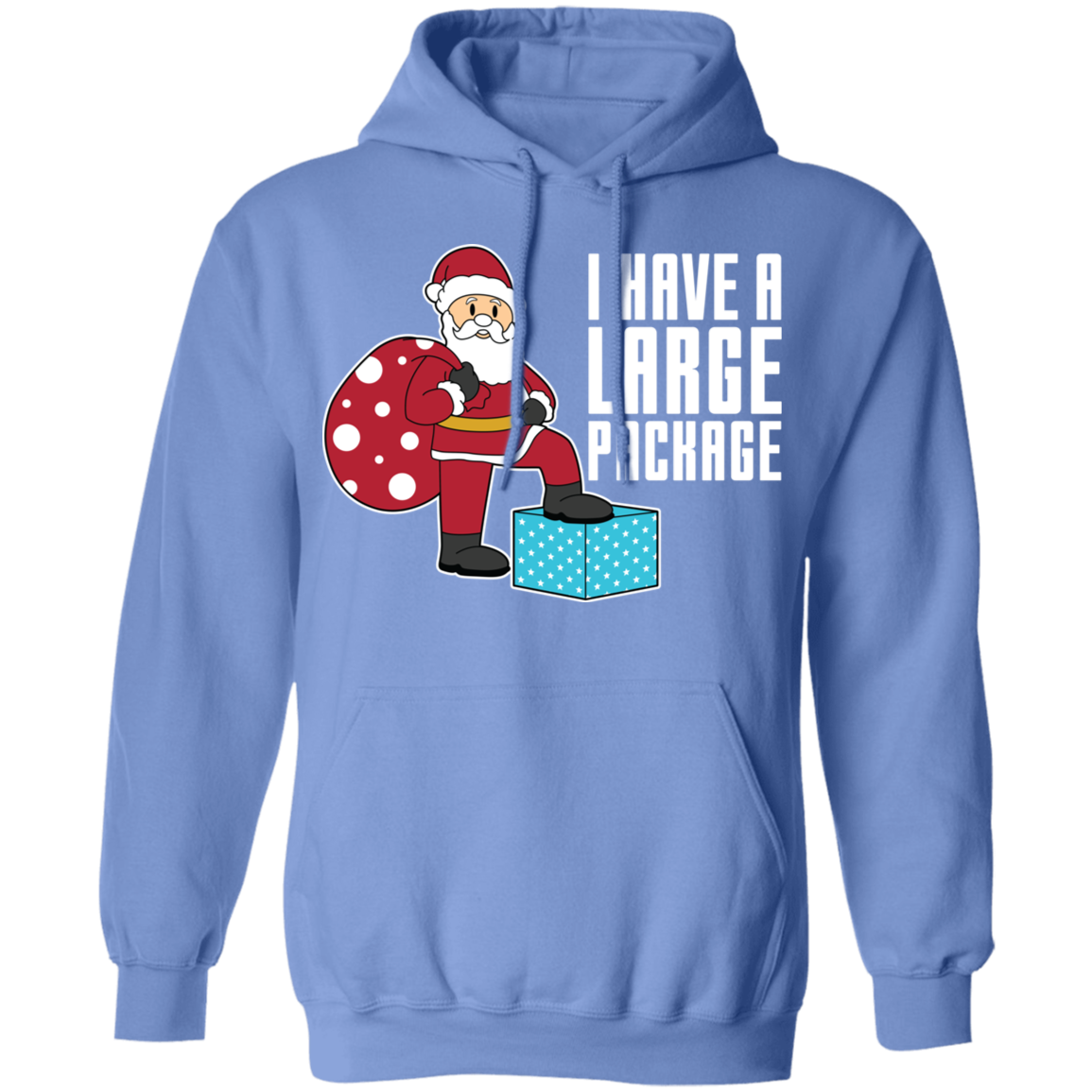 Funny Santa I Have A Large Package Christmas Pullover Hoodie