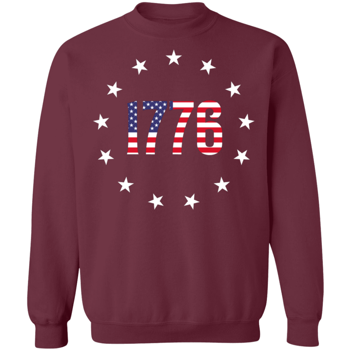 1776 Betsy Ross American Flag Crewneck Sweatshirt