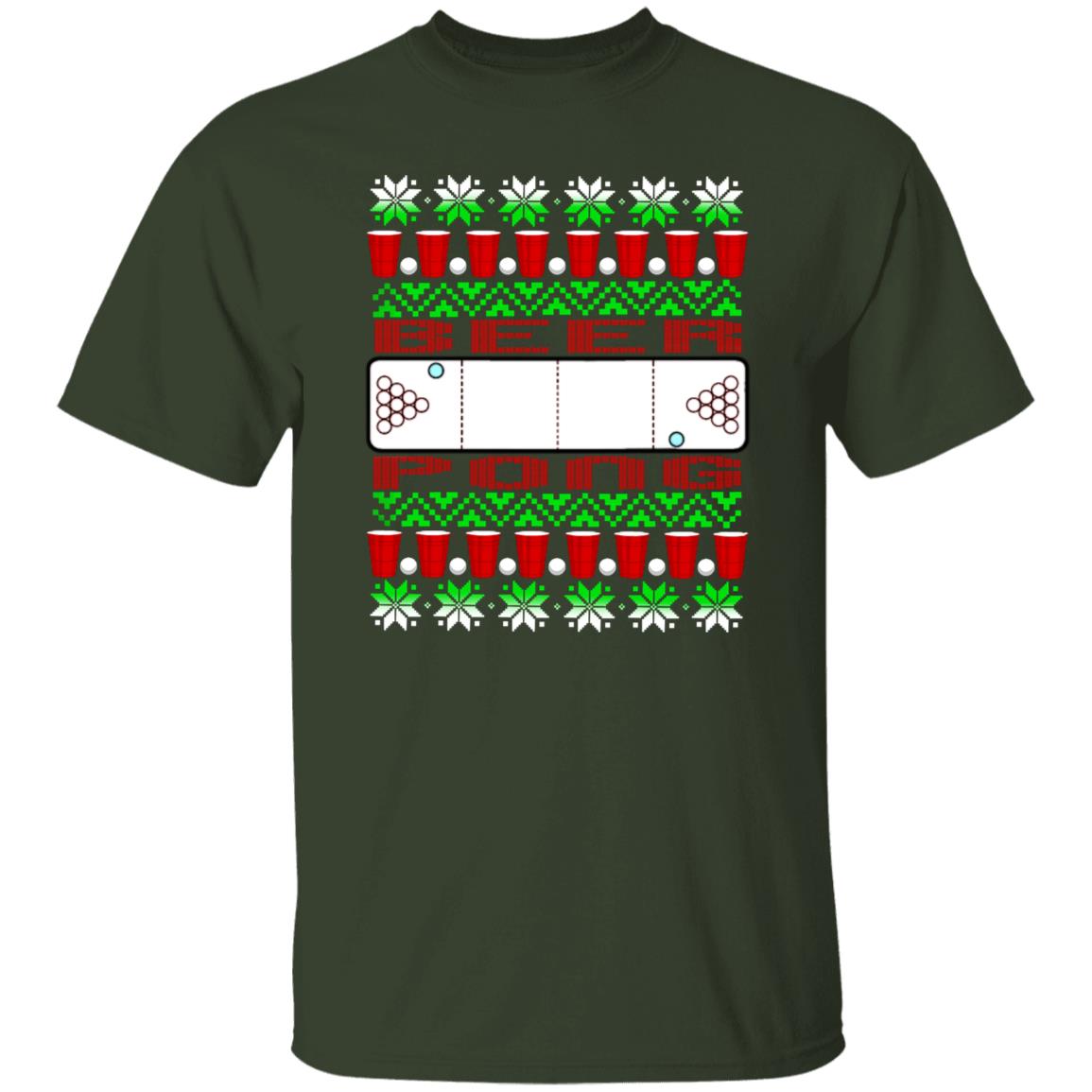 Beer Pong Funny Christmas T-Shirt
