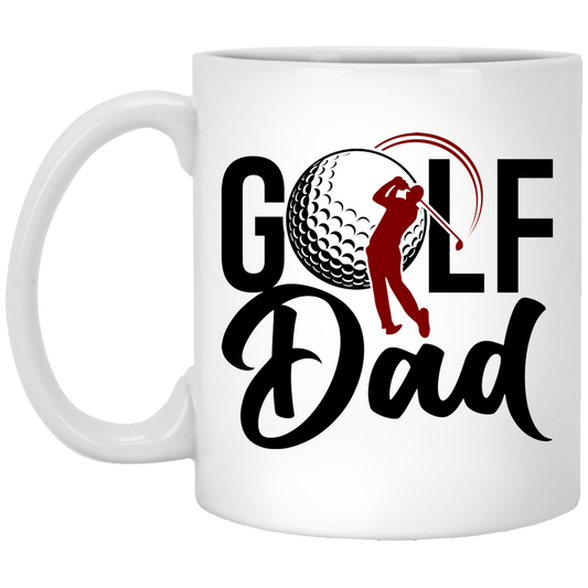 Golf Dad Father Golfing 11 oz. White Mug