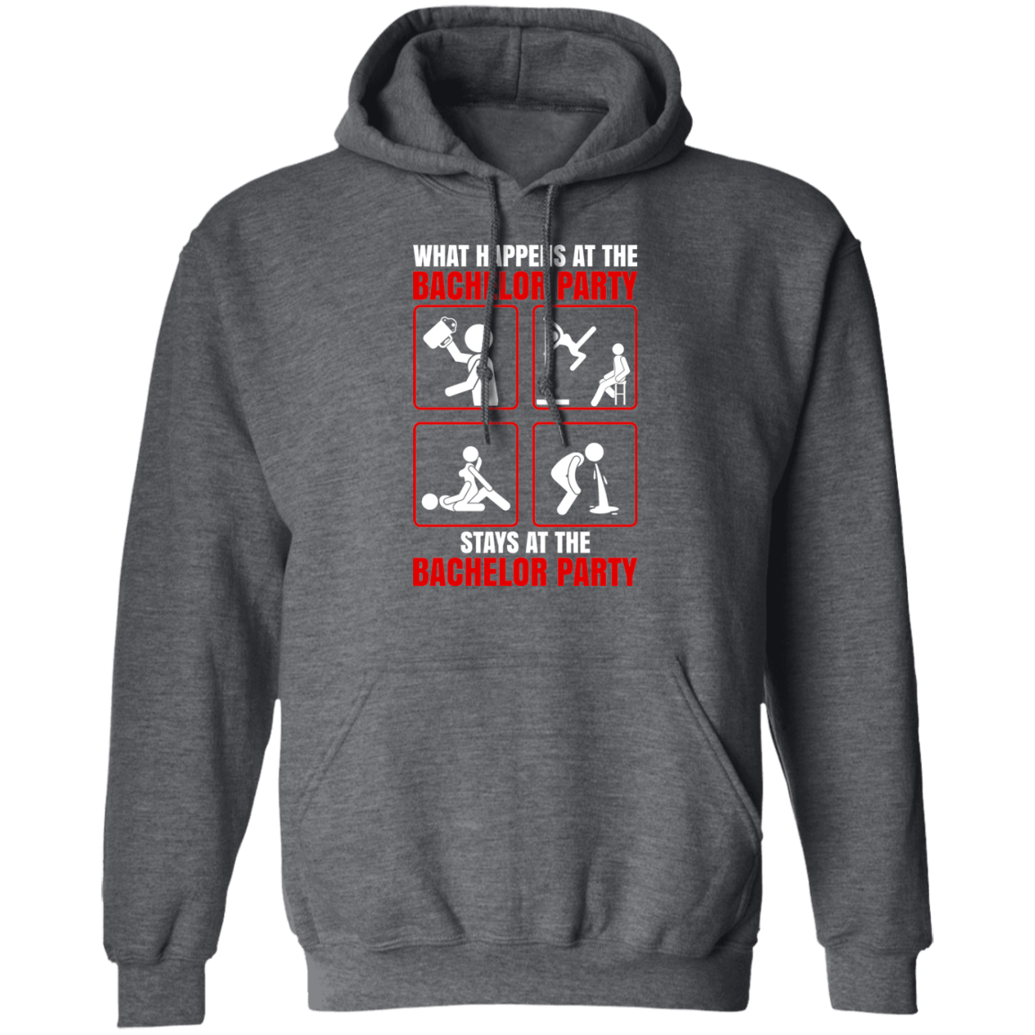 What Happens At The Bachelor Party Stays Funny Hoodie