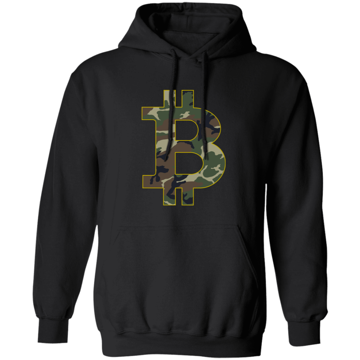 Camo Bitcoin Hodl Cryptocurrency BTC Pullover Hoodie