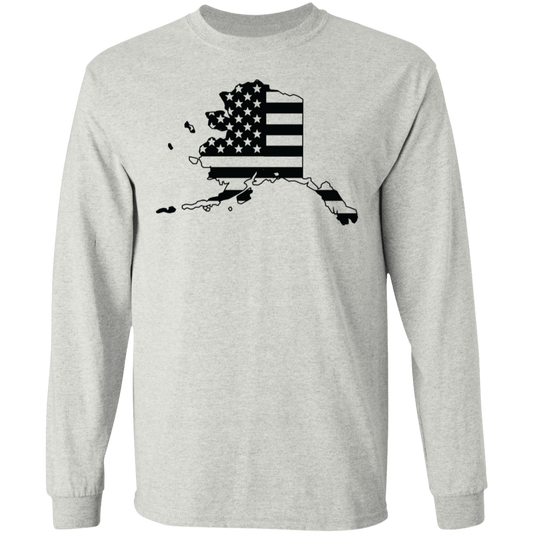 Alaska American Flag State Long Sleeve T-Shirt