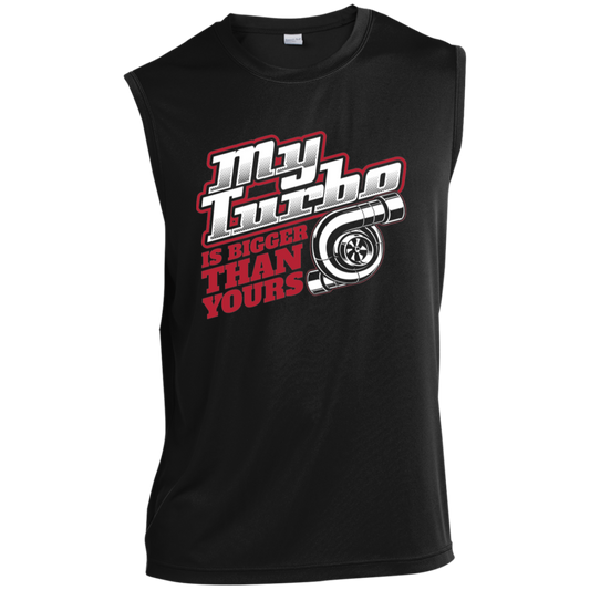 My Turbo Is Bigger Than Yours Racing Boosted Sleeveless Performance T-Shirt