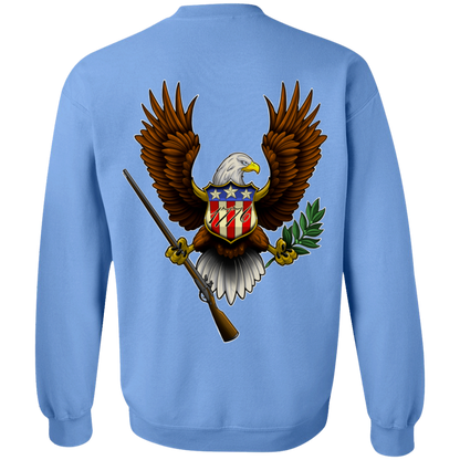 1776 American Bald Eagle Double Sided Crewneck Sweatshirt
