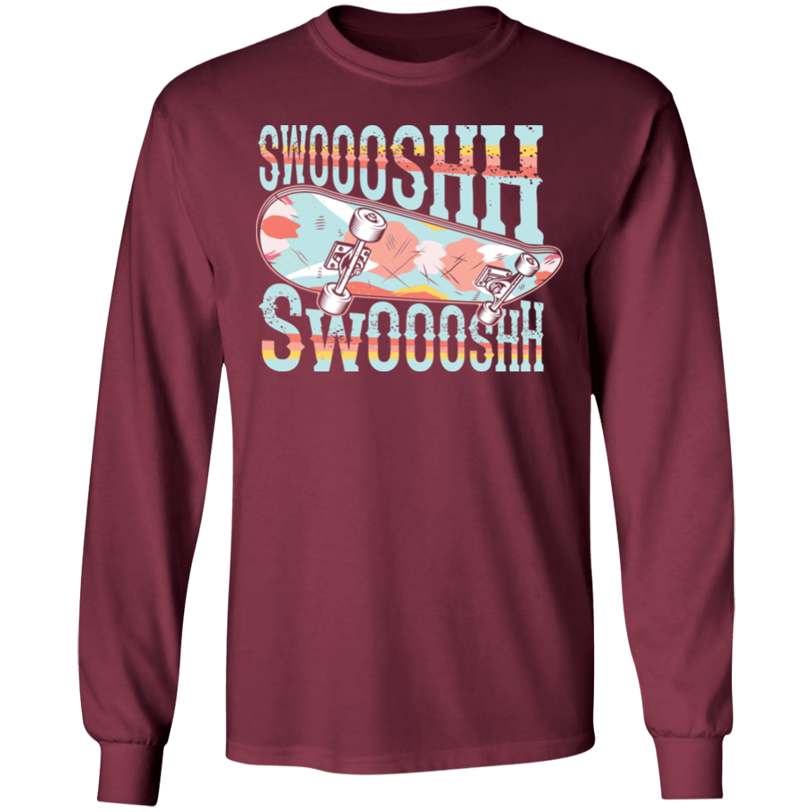 Swoosh Swoosh Skateboarding Long Sleeve T-Shirt