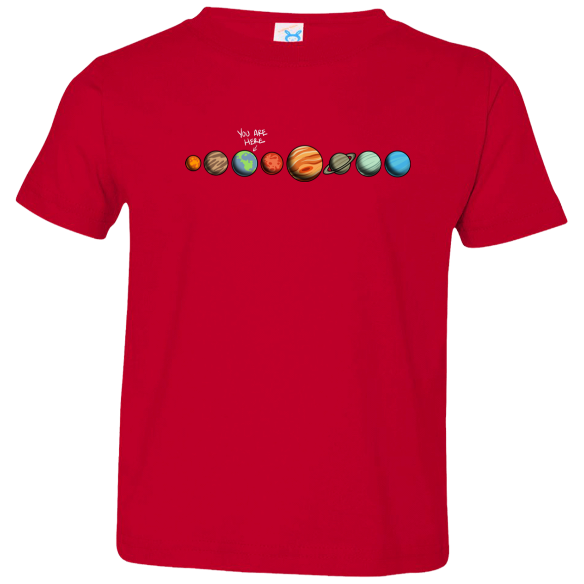 Toddler Space Earth You Are Here Jersey T-Shirt