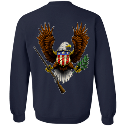 Patriot 1776 American Bald Eagle Double Sided Crewneck Sweatshirt