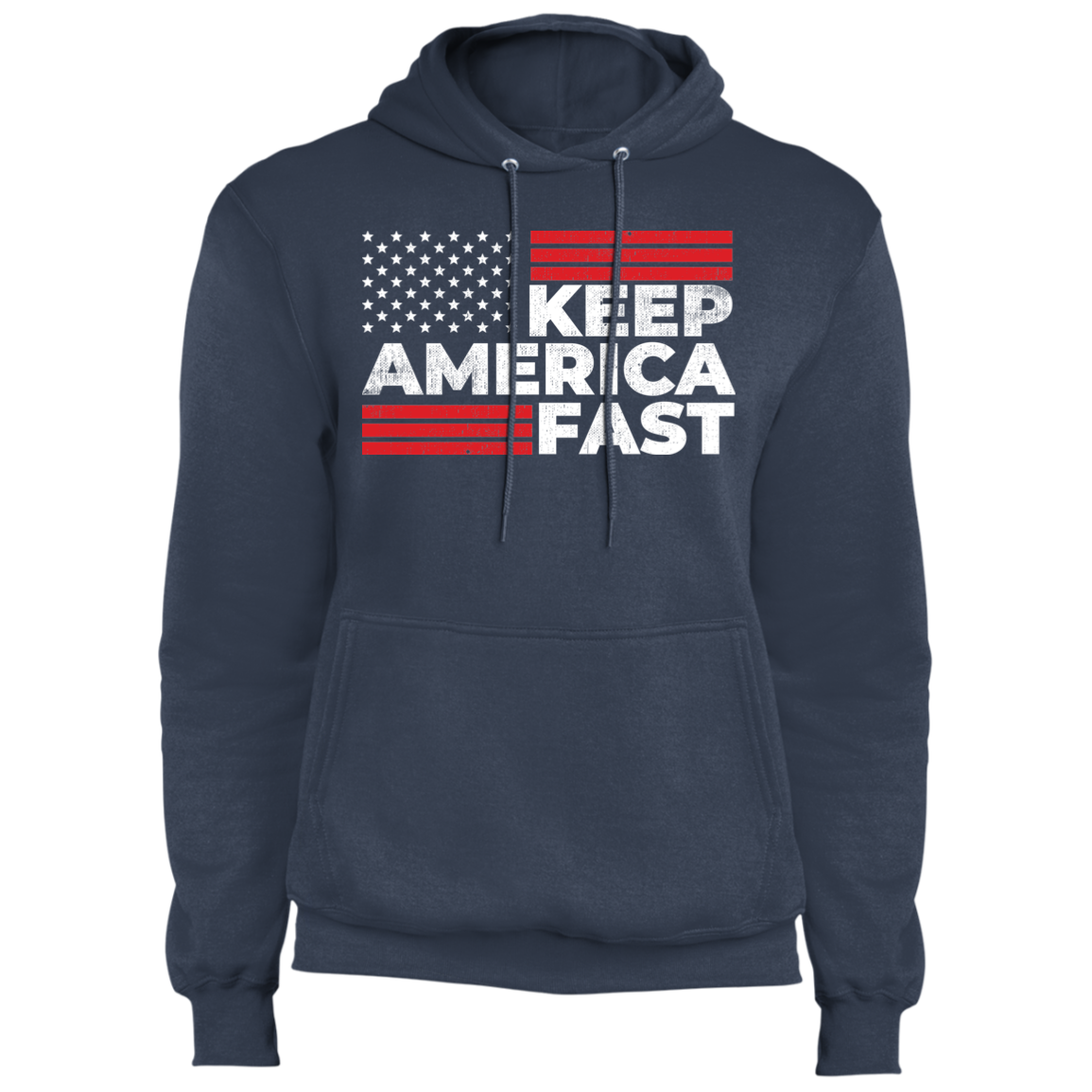 Keep America Fast American Flag Racing Pullover Hoodie