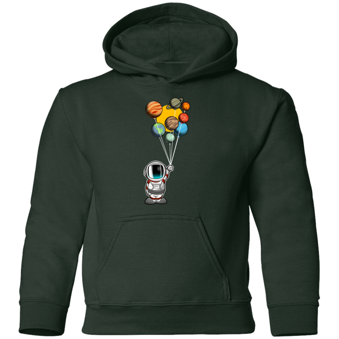 Youth Space Astronaut Balloons Party Pullover Hoodie