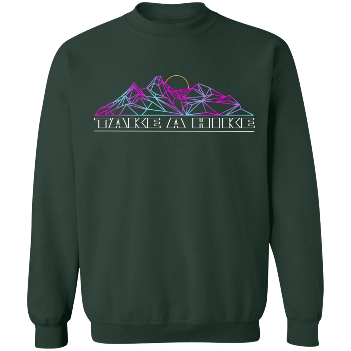 Take a Hike Abstract Camping Nature Crewneck Sweatshirt