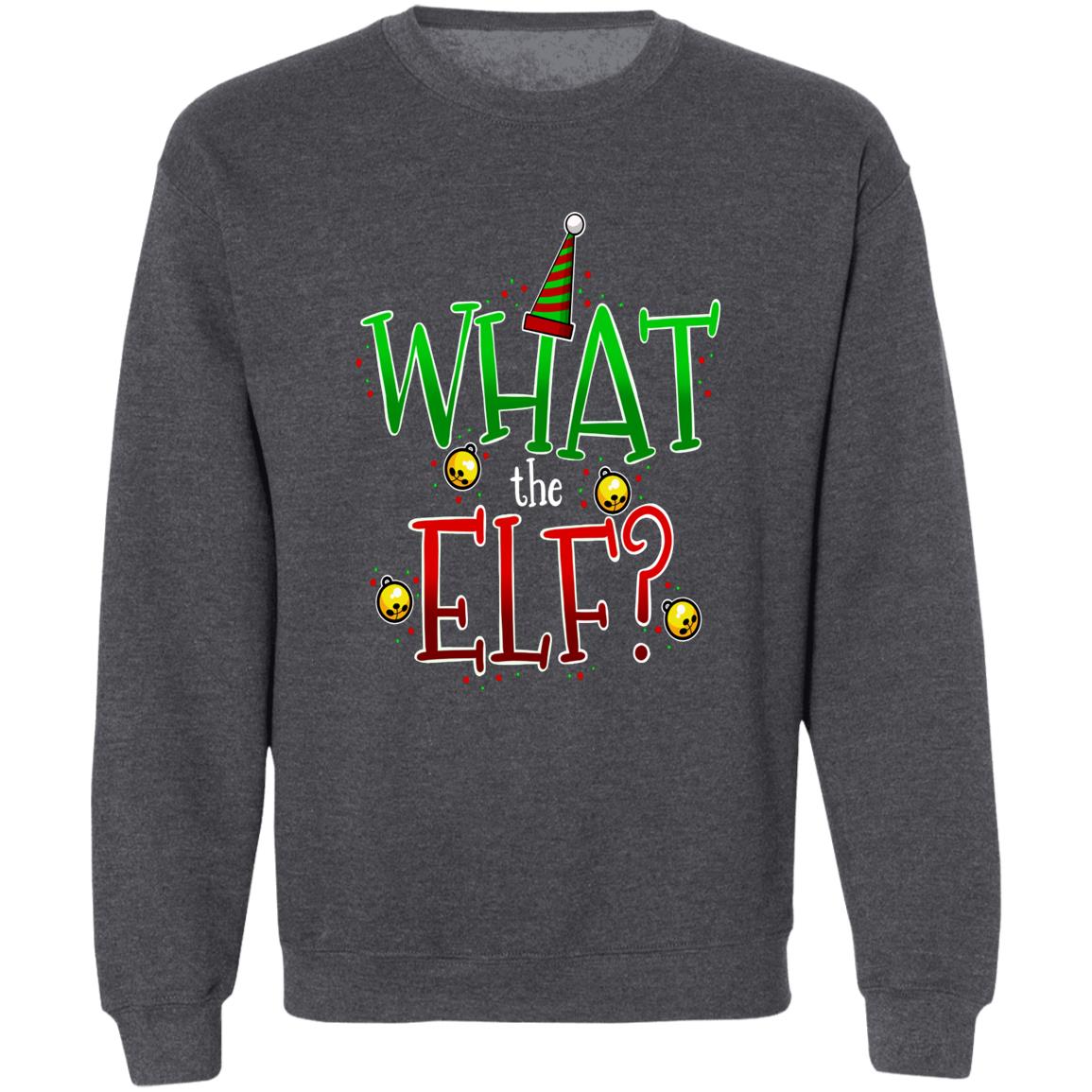 What the Elf? Funny Christmas Crewneck Sweatshirt