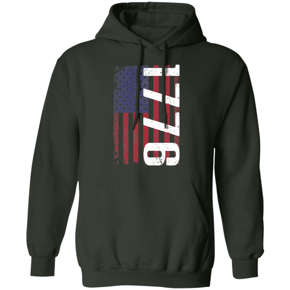 1776 American Flag USA  Pullover Hoodie