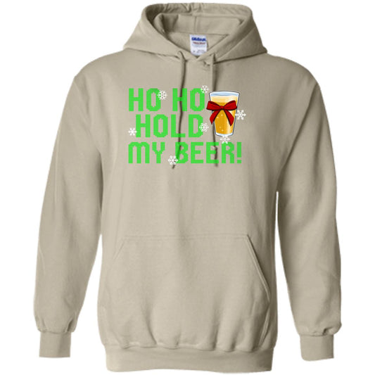 Ho Ho Hold My Beer Funny Christmas Pullover Hoodie